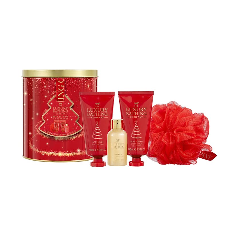 The Luxury Bathing Company Wild Fig &amp; Cranberry All A Glow Giftset 100 ml + 100 ml + 50 ml + 1 st