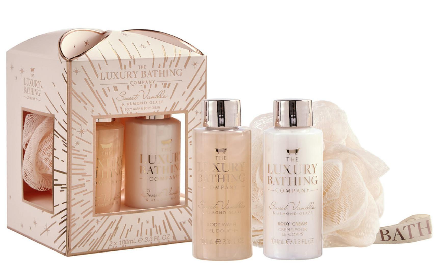 The Luxury Bathing Company Sweet Vanilla And Almond Giftset 2 x 100 ml