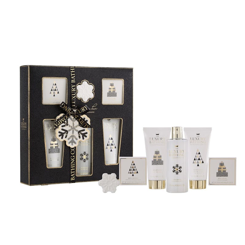 The Luxury Bathing Company Sparkling Pear & Nectarine Blossom Perfect Sanctuary Giftset 250 ml + 150 ml + 150 ml + 100 g + 80 g