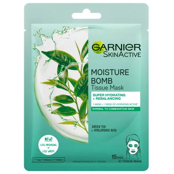 Garnier Moisture Bomb Super Hydrating & Rebalancing Green Tea Tissue Mask 1 pcs