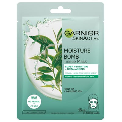 Garnier Moisture Bomb Super Hydrating &amp; Rebalancing Green Tea Tissue Mask 1 stk