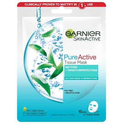 Garnier Pure Active Tissue Mask With Tea Tree 1 stk