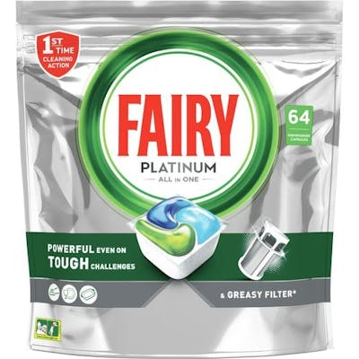 Fairy (Dreft) Platinum Regular Caps 64 st