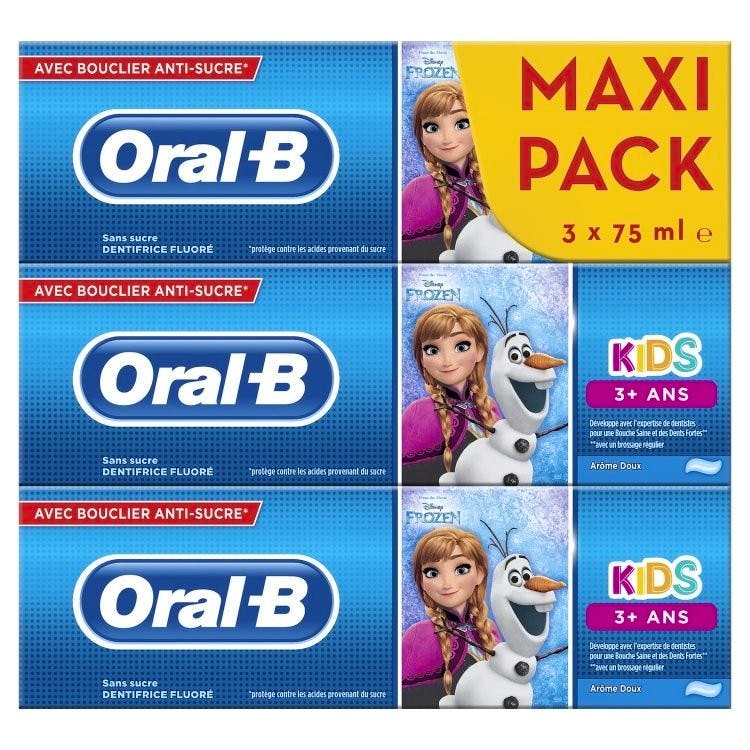 Oral-B Kids Frozen 3 Pack Toothpaste 3 X 75 Ml - 35.95 Kr