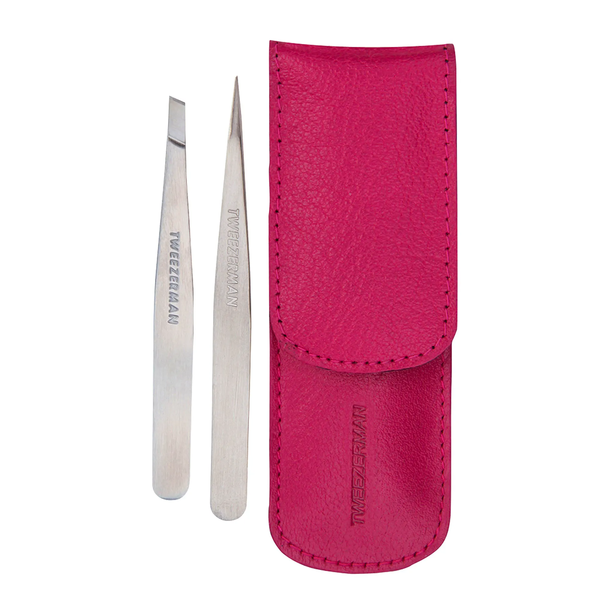 Tweezerman Petite Tweeze Set With Pink Case 3 pcs