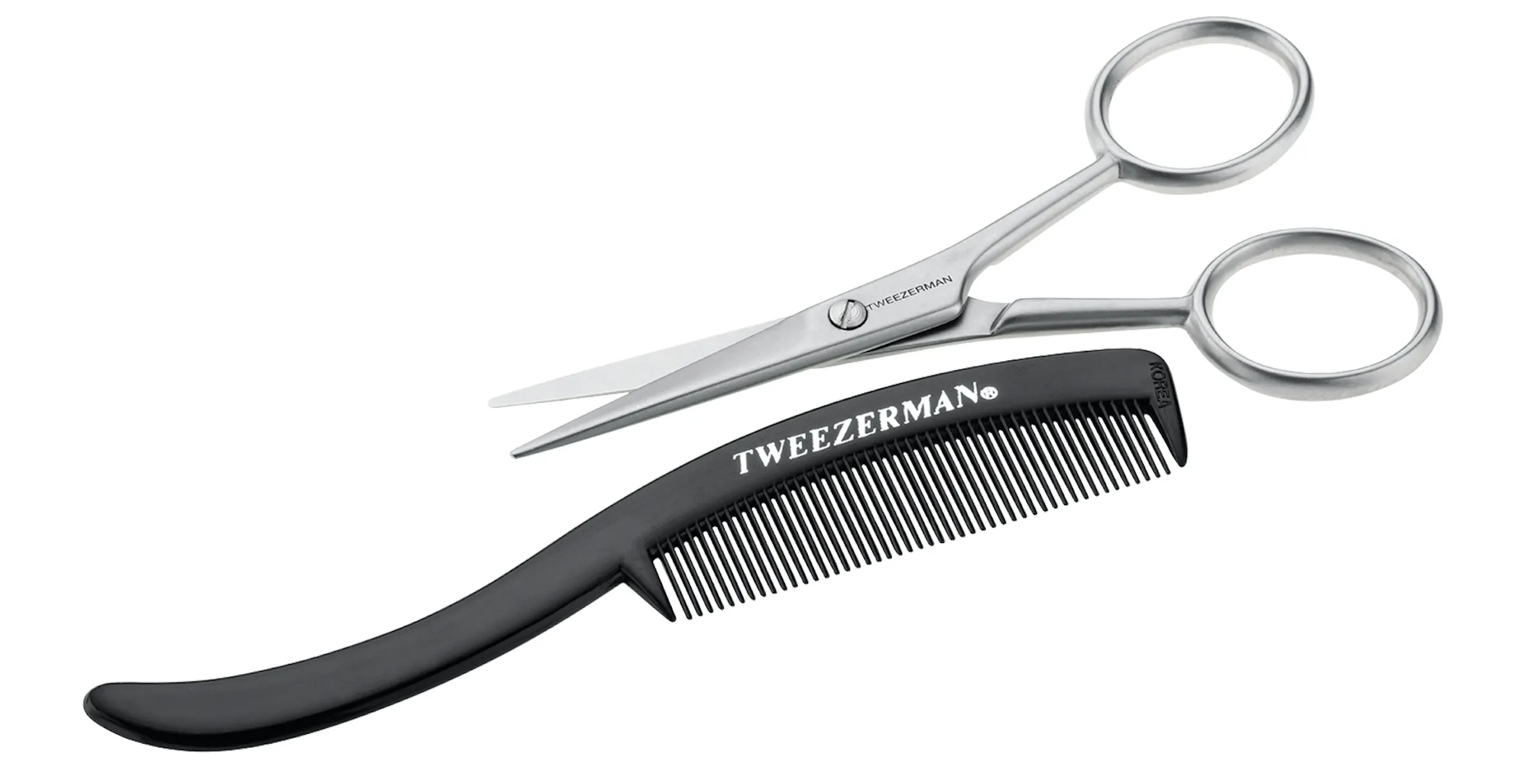 Tweezerman Moustache Scissor & Comb 2 pcs