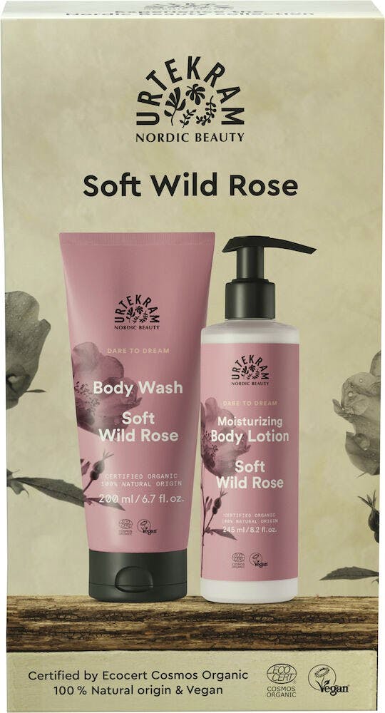 Urtekram Dare To Dream Soft Wild Rose Set 200 ml + 245 ml