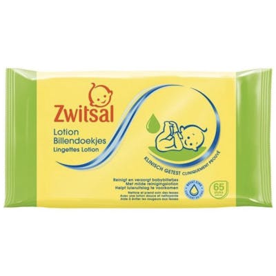 Zwitsal Baby Lotion Wipes 65 stk