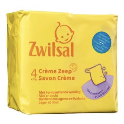Zwitsal Baby Cream Soap 4 x 90 g