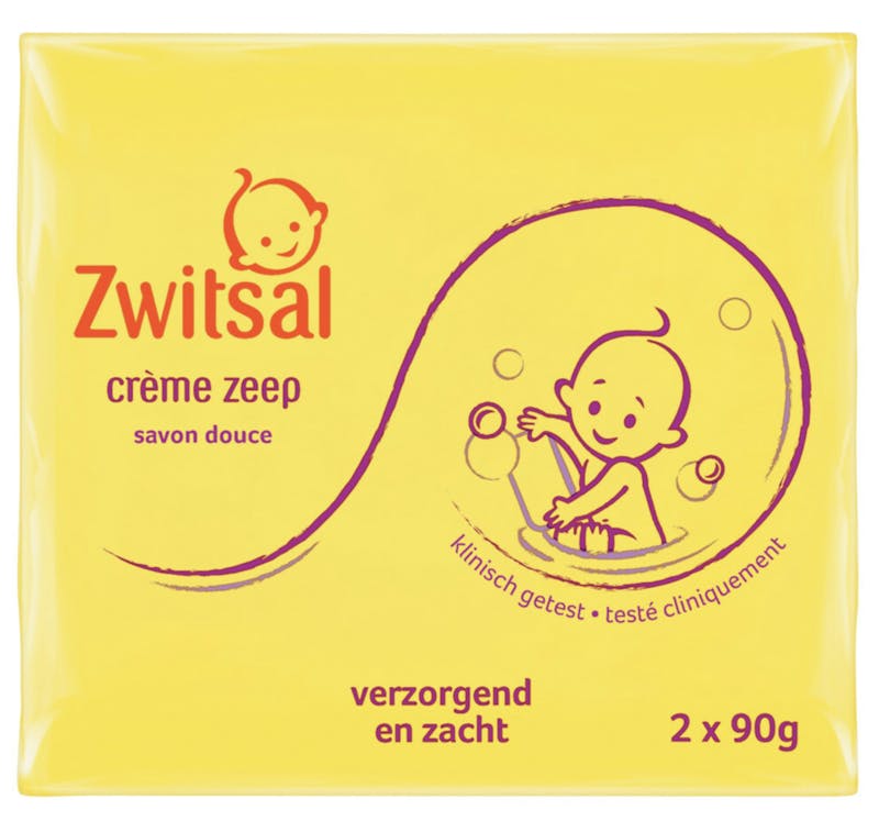 conjunctie Boven hoofd en schouder favoriete Zwitsal Baby Crème Zeep duo 2 x 90 g - 2.29 EUR - luxplus.nl