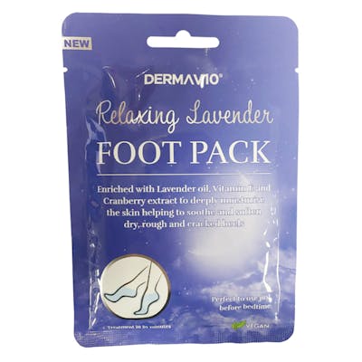DermaV10 Lavender Foot Pack 1 par