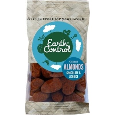 Earth Control Met Chocolade En Zoethout Gecoate Amandelen 25 g