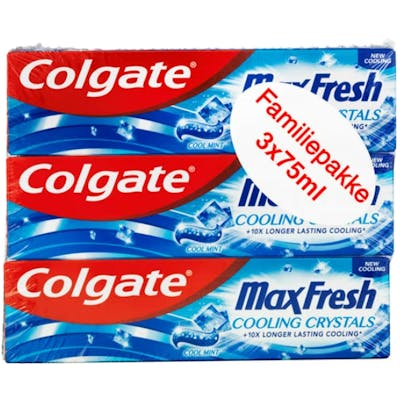 Colgate Max Fresh Cooling Crystals 3 x 75 ml