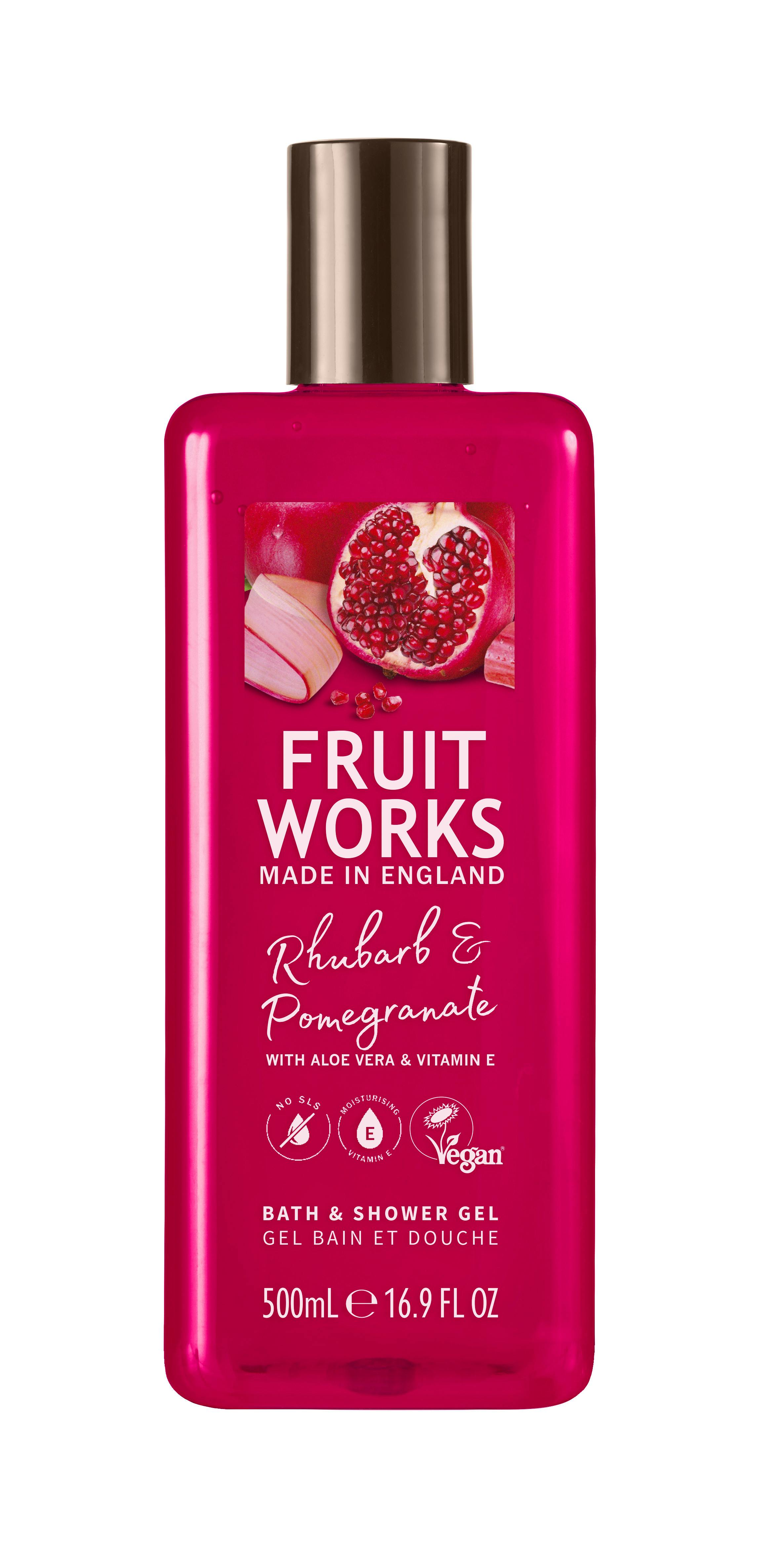 Fruit Works Rhubarb & Pomegranate Bath & Shower Gel 500 ml £3.25