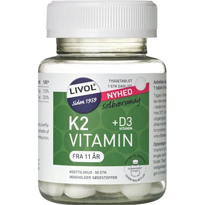 Livol K2 Vitamin + D3 50 stk