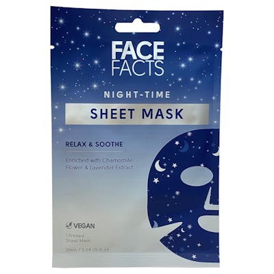 Face Facts Night Time Relax & Smooth Sheet Mask 1 st