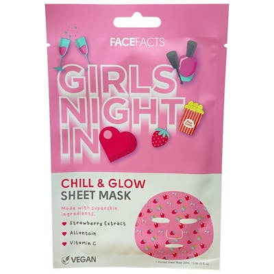 Face Facts Girls Night In Chill & Glow Sheet Mask 1 stk