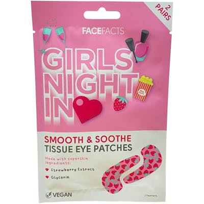 Face Facts Girls Night In Smooth &amp; Soothe Tissue Eye Patches 2 paria