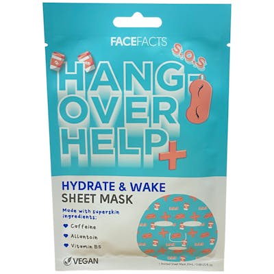 Face Facts Hangover Help Hydrate & Wake Sheet Mask 1 stk