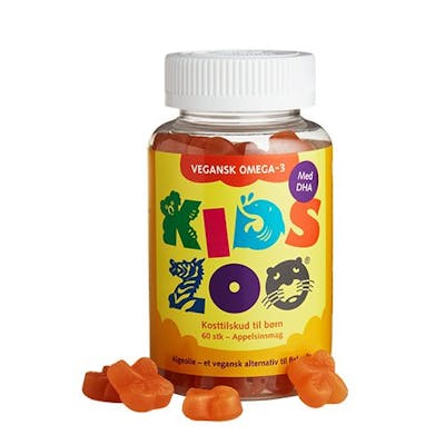 Kids Zoo Omega-3 Tilskudd Appelsinsmak 60 stk