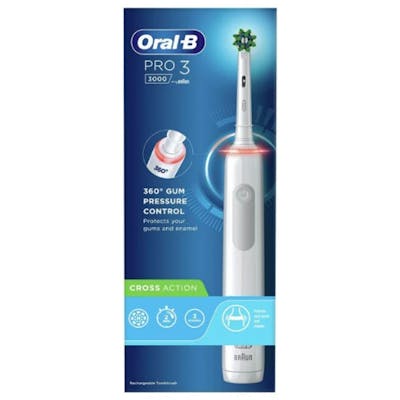 Oral-B Pro 3 3000 CrossAction White Elektrische Tandenborstel 1 st