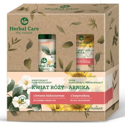 Herbal Care Rose Micellar Water &amp; Arnica Face Cream Set 2 pcs