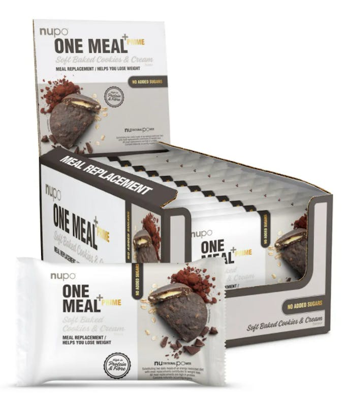 Nupo One Meal + Prime Soft Baked Cookies &amp; Cream 12 x 70 g