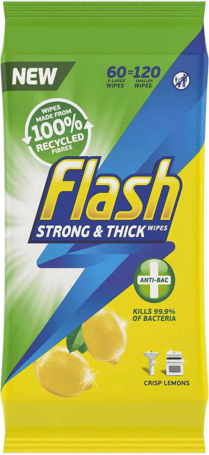Flash AntiBacterial Wipes Lemon 60 kpl 4.45