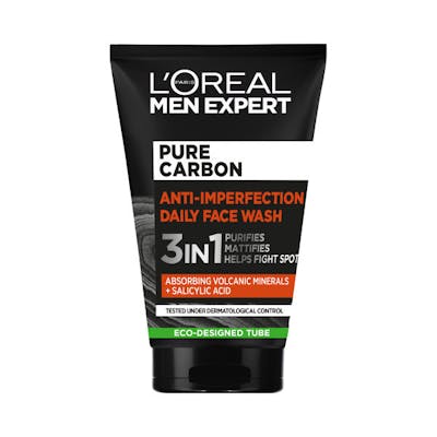 L'Oréal Pure Carbon Anti Imperfection 3 In 1 Wash 100 ml