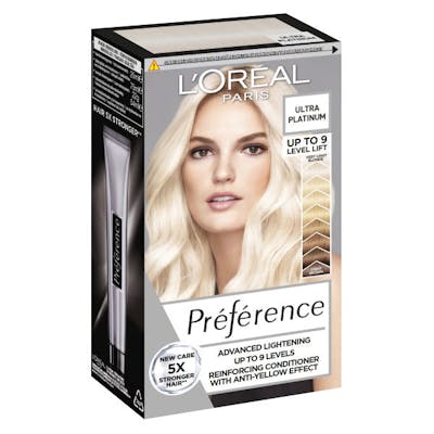 L&#039;Oréal Preference Bleach 9L Ultra Platinum 25 ml + 75 ml + 22 g + 54 ml