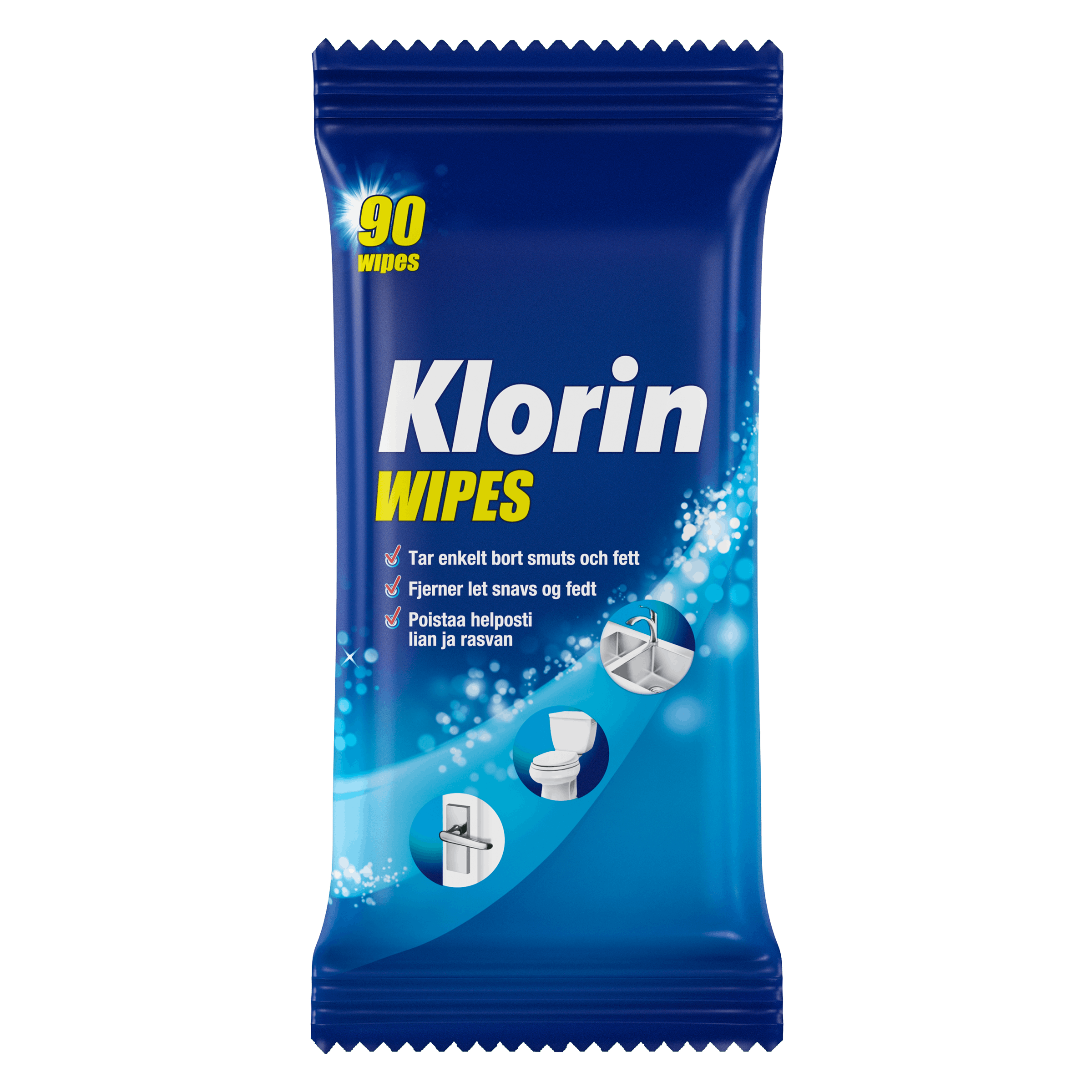 Klorin Cleaning Wipes 90 stk 25.95 kr