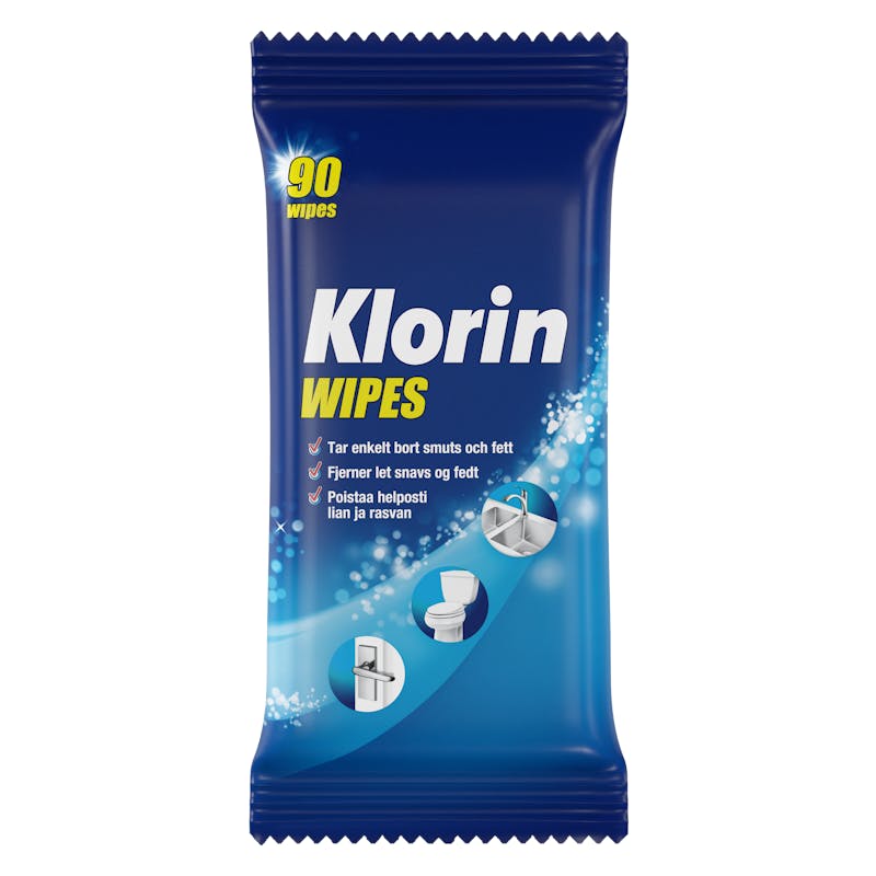 Klorin Cleaning Wipes 90 kpl
