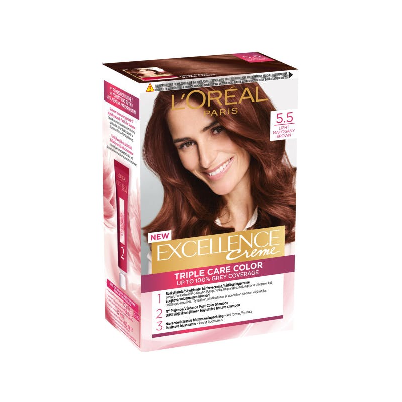 L&#039;Oréal Excellence Creme Hair Color 5.5 Light Mahogany Brown 1 stk