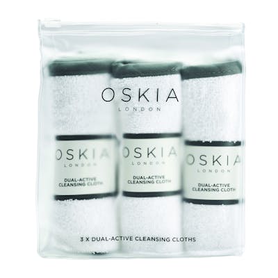 Oskia 3 x Dual Active Cleansing Cloths 3 Pieces 3 kpl
