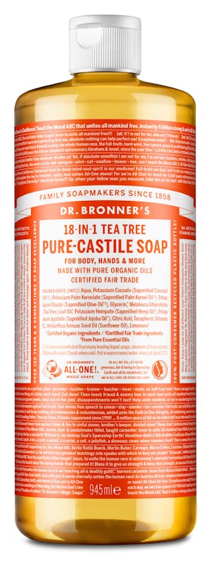 Niet verwacht gebrek verfrommeld Dr. Bronner's Castile Soap Tea Tree 945 ml - 19.99 EUR - luxplus.nl