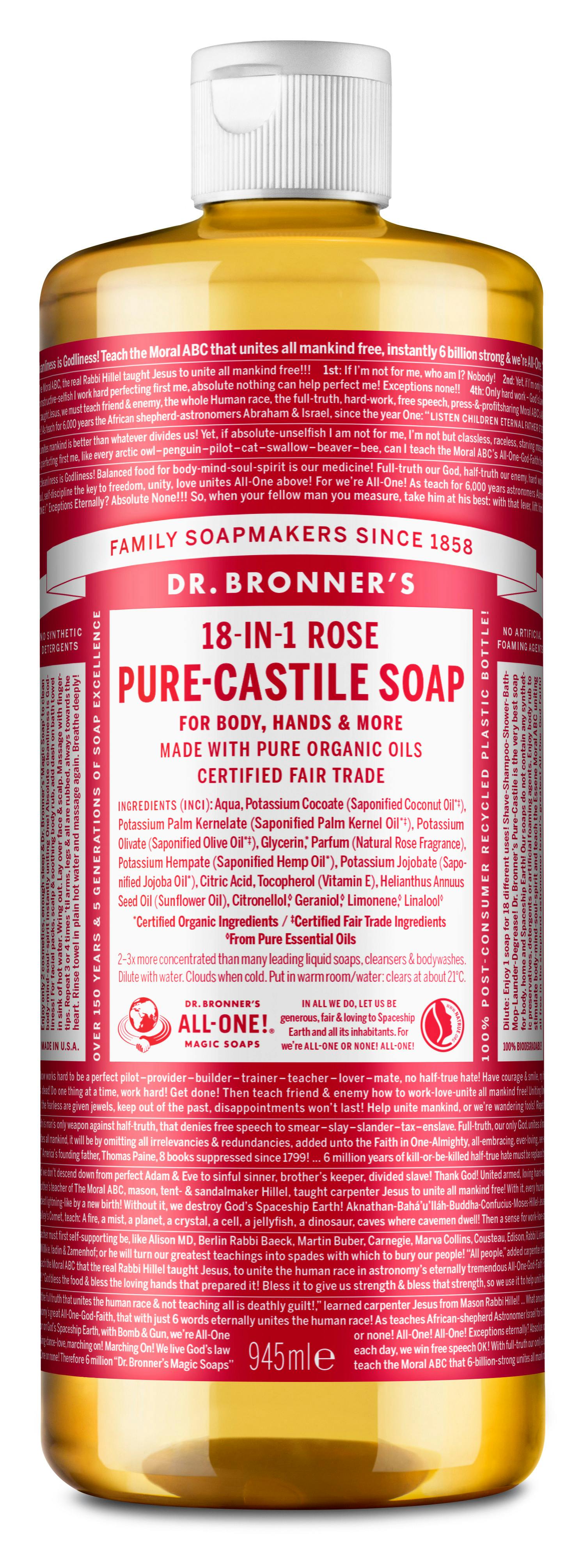 Dr. Bronner’s Castile Soap Rose 945 ml