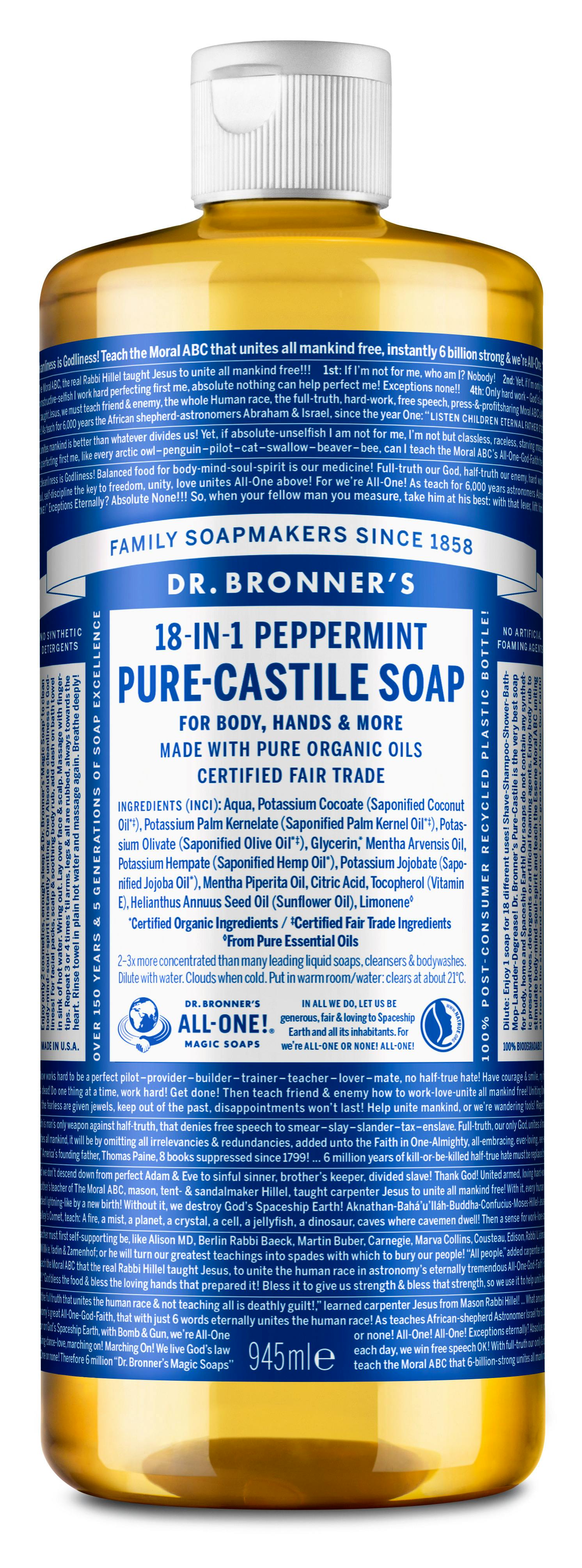 Dr. Bronner’s Castile Soap Peppermint 945 ml