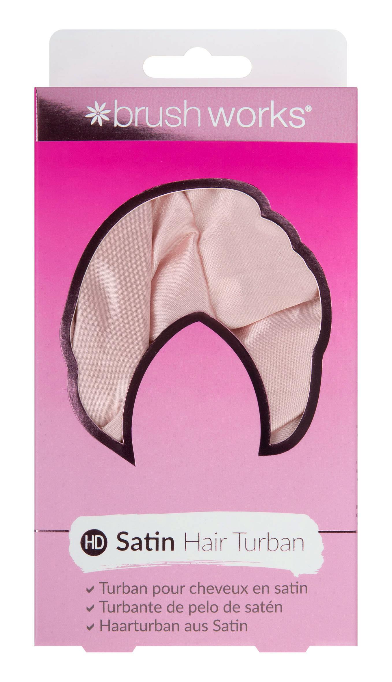 brushworks Satin Hair Turban Pink 1 st
