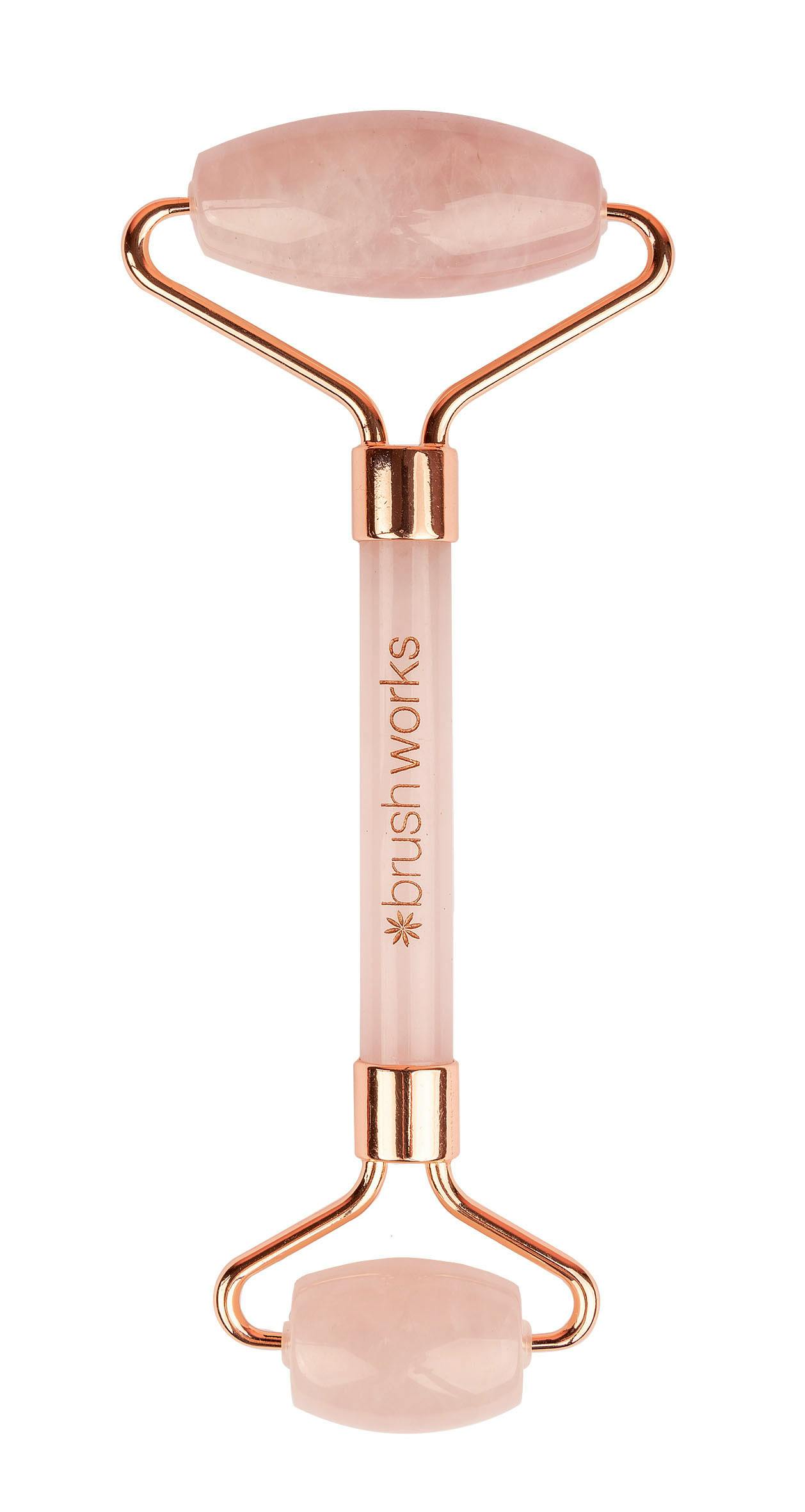 brushworks Brazilian Rose Quartz Stone Roller 1 st