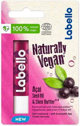 Labello Naturally Vegan A&ccedil;ai Seed Oil &amp; Shea Butter 5,2 ml