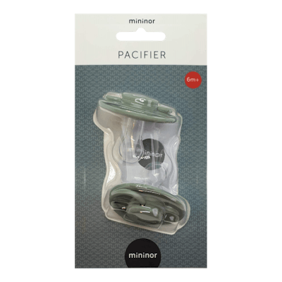 Mininor Round Pacifier Silicone 6M Green 2 pcs