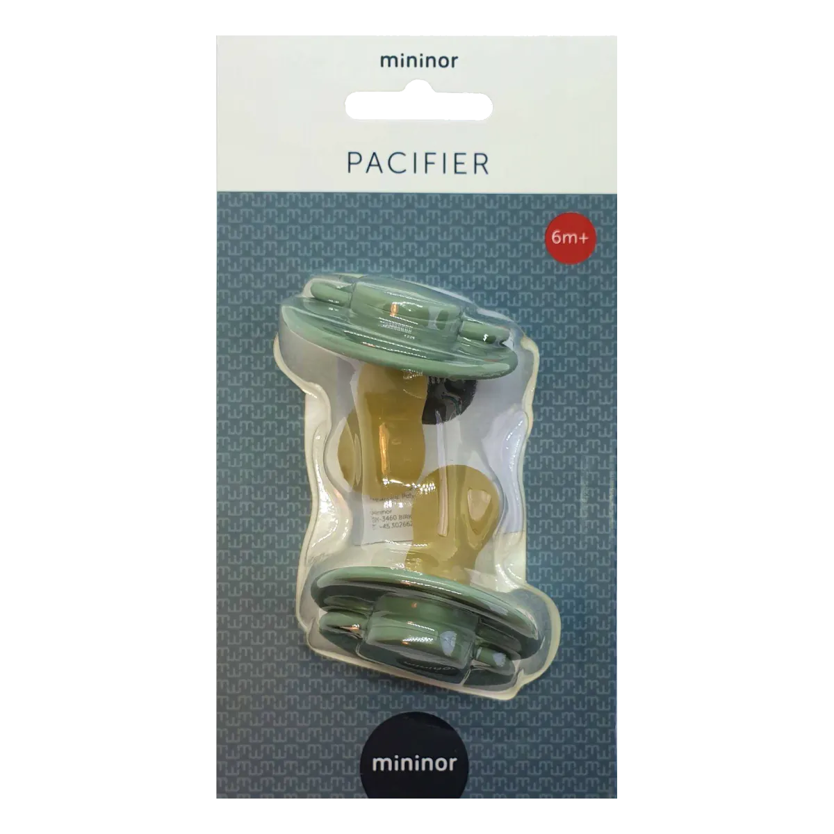 Mininor Round Pacifier Latex 6M Green 2 pcs