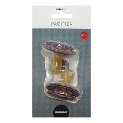 Mininor Round Pacifier Latex 6M Violetti 2 kpl