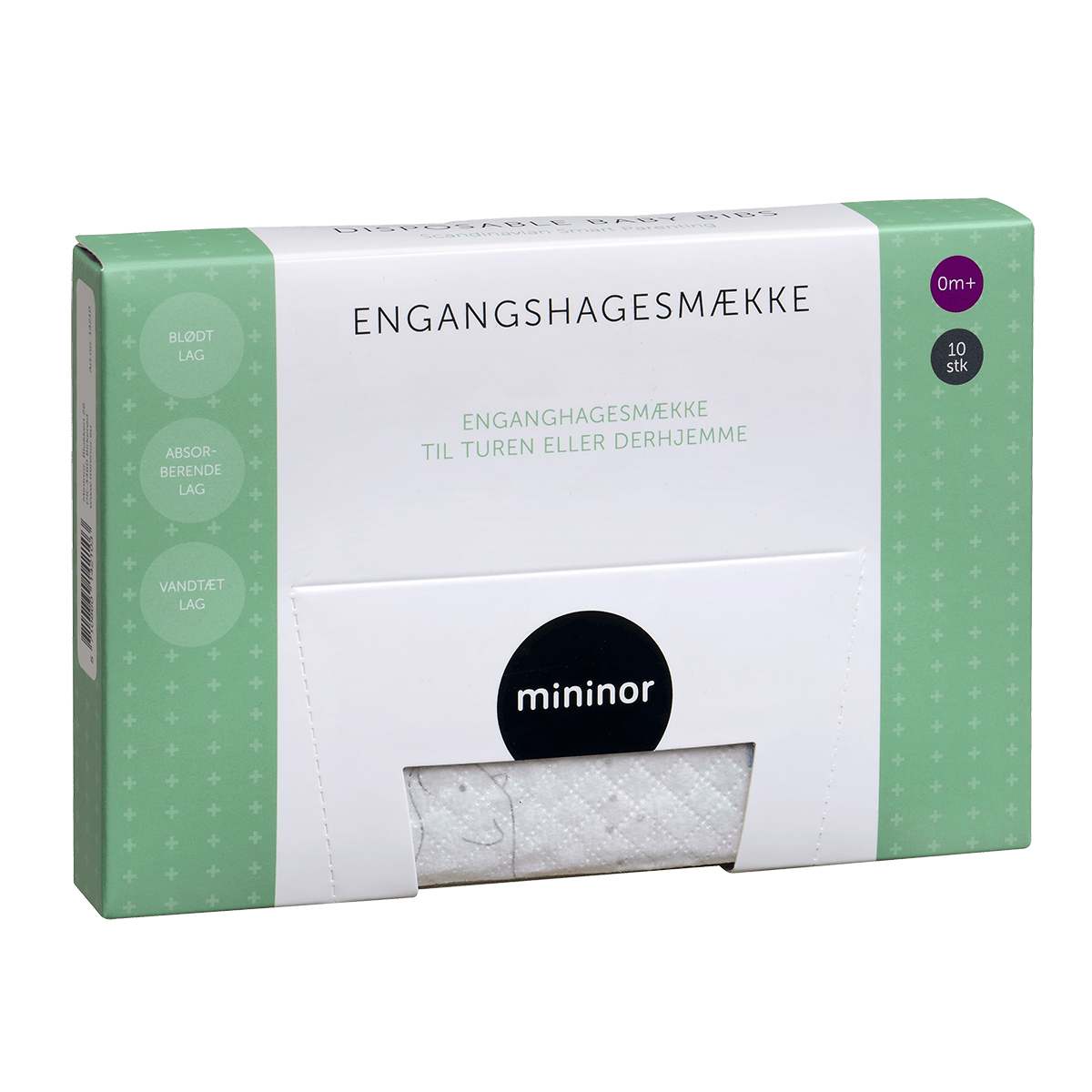 Mininor Disposable Bibs 10 stk