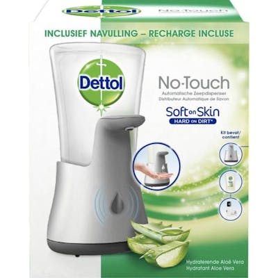 Dettol No Touch Soap Starter Kit Aloe Vera Silver 250 ml