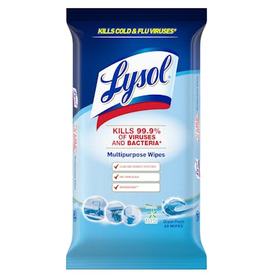 Lysol Multipurpose Cleaning Wipes 60 stk