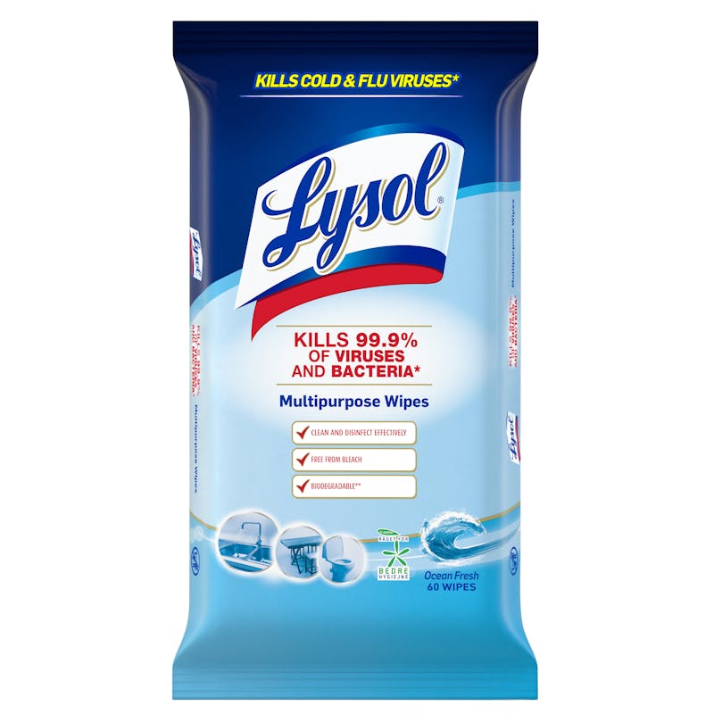 Lysol Multipurpose Cleaning Wipes 60 stk