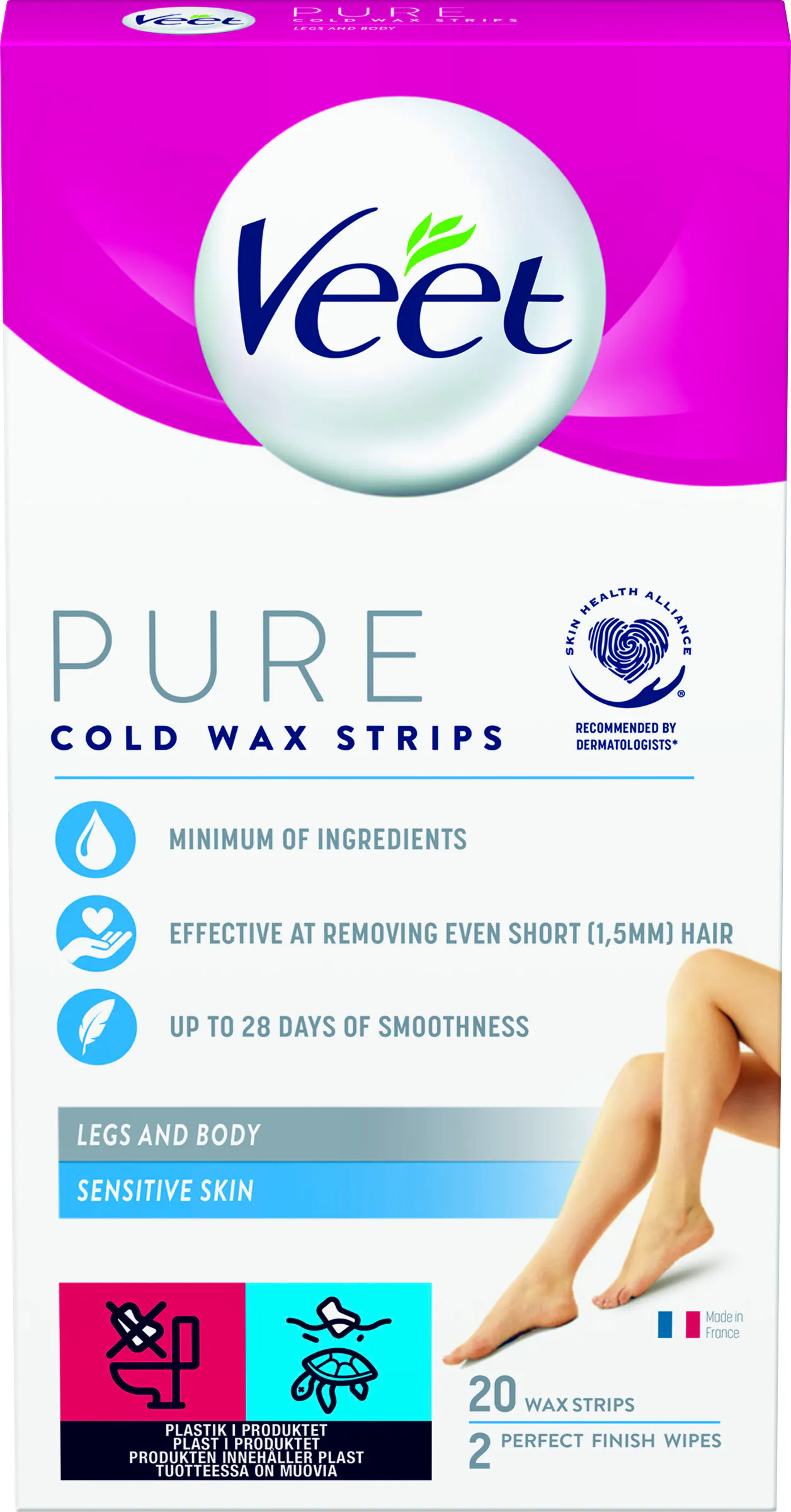 Veet Pure Cold Wax Strips 20 pcs
