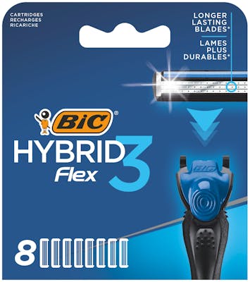 Bic Hybrid 3 Flex 8 stk