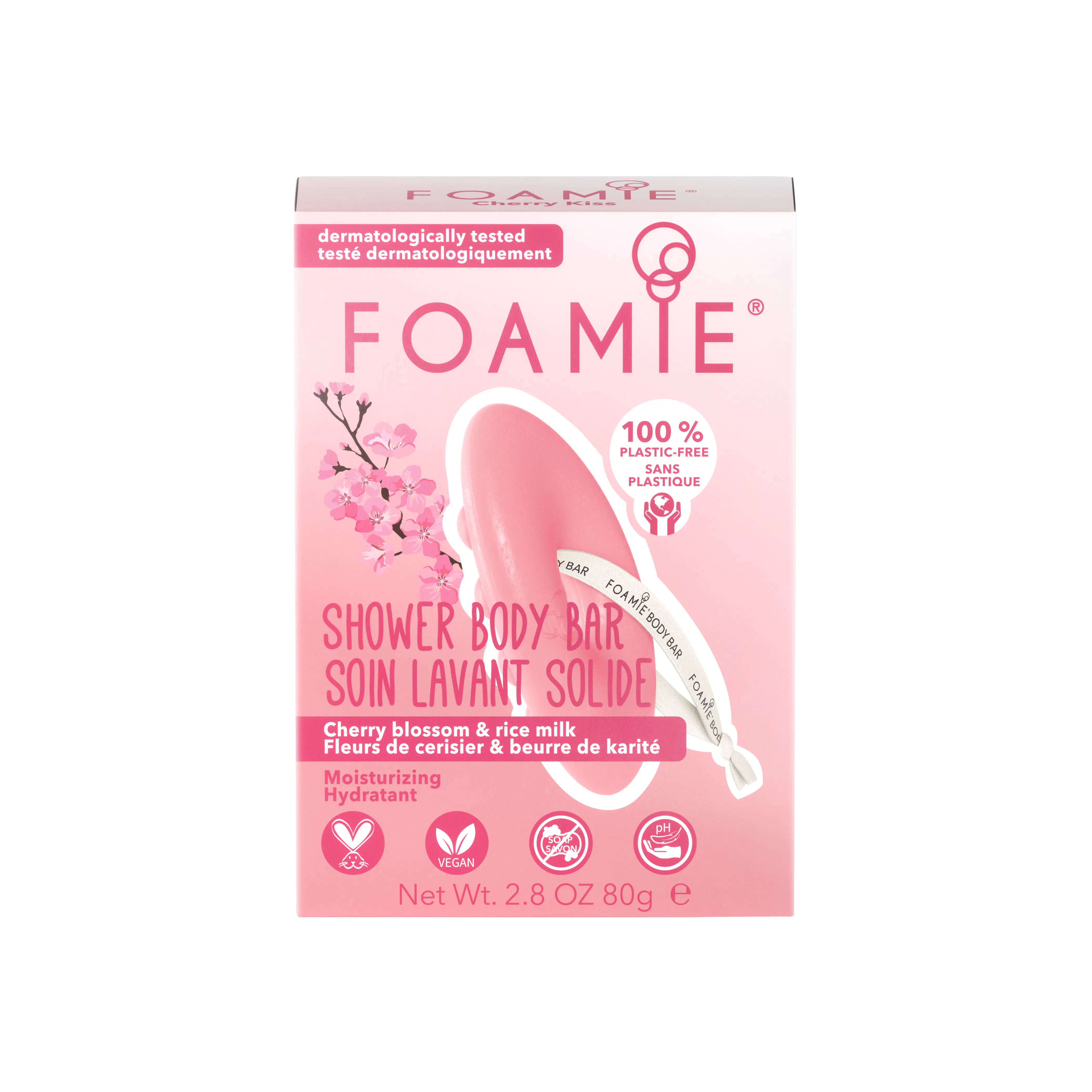 Foamie Shower Body Bar Cherry Kiss 80 g